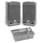 SAMSON XP510i ⾧ Dual 2-way speaker enclosures, powered mixer with built-in 500 watt (2 x 250) Class D amplifier