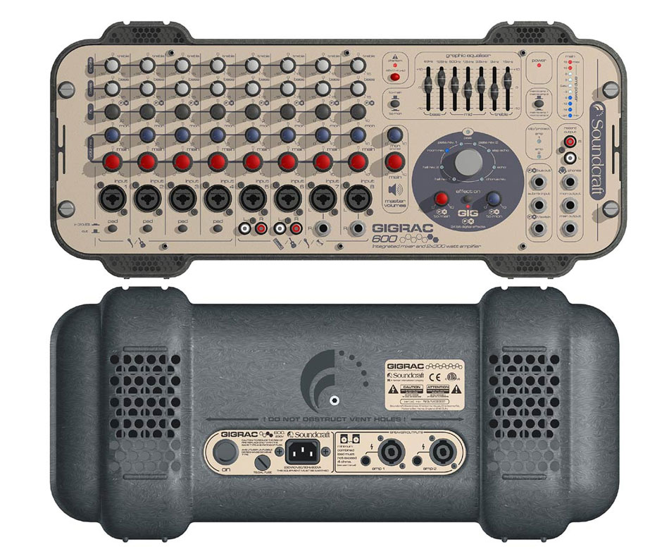600 2x 300 Watt Powered PA Mixer Soundcraft Soundcraft GIGRAC 
