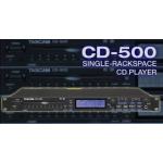 TASCAM CD-500 ͧ մ The CD-500 is an extremely compact CD player available as a standard or professional version. The slimline housing comprises a slot-loading drive with reliable brushless motor as well as a full set of functions ideal fo