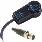 AKG C411 L Ultra-light vibration pickup with mini XLR connector for use with B29 L battery operated power supply or AKG WMS bodypack transmitters.