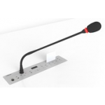 TELEVIC M-touch C Flushmount Chairman unit based on touch button technology with voting buttons, authentication using contactless cardreader, channel selector with OLED display, microphone connector and activation button, prior and next-in line butto