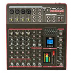 PHONIC CELEUS 400 ԡ 8-CHANNEL ANALOG MIXER WITH BLUETOOTH-ENABLED ANALOG MIXER WITH DIGITAL EFFECTS, GRAPHIC EQ, CHANNEL COMPRESSORS, USB INTERFACE AND USB RECORDER/PLAYER