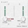 BIAMP Volume/Select-8 8 Each selectable levels/actions on two-gang rotary encoder panel