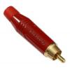 Amphenol ACPR-RED RCA Male Plug Cable, Red Color Ǽᴧ