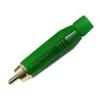 Amphenol ACPR-GRN RCA Male Plug Cable, Green Color Ǽ	