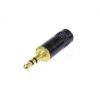 Neutrik NYS-231-BG Mini Phone Plug (.3.5mm) Stereo Cable Black Shell " Gold Contact "