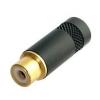 Neutrik NYS372P-BG RCA jack with gold plated contacts and black plated shell µ