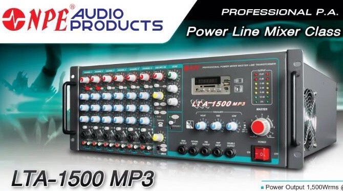 NPE LTA-1500 MP3 เครื่องขยายเสียงพร้อมมิกเซอร์ 1500 วัตต์ POWER MIXER 1500W
